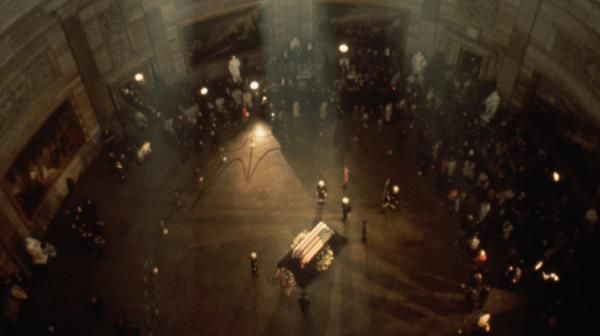 JFK's casket in the Capitol