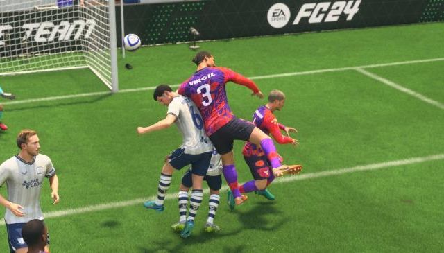 Virgil Van Dijk uses the Aerial PlayStyle Plus in EA Sports FC 24