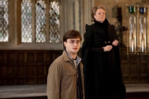 Daniel Radcliffe and Maggie Smith in "Harry Potter and the Deathly Hallows Part 2." 